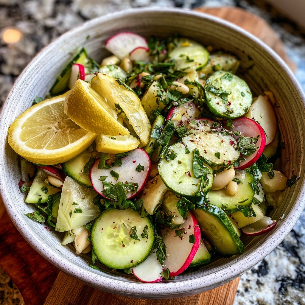 Healthy Lunch White Bean Lemon Salad