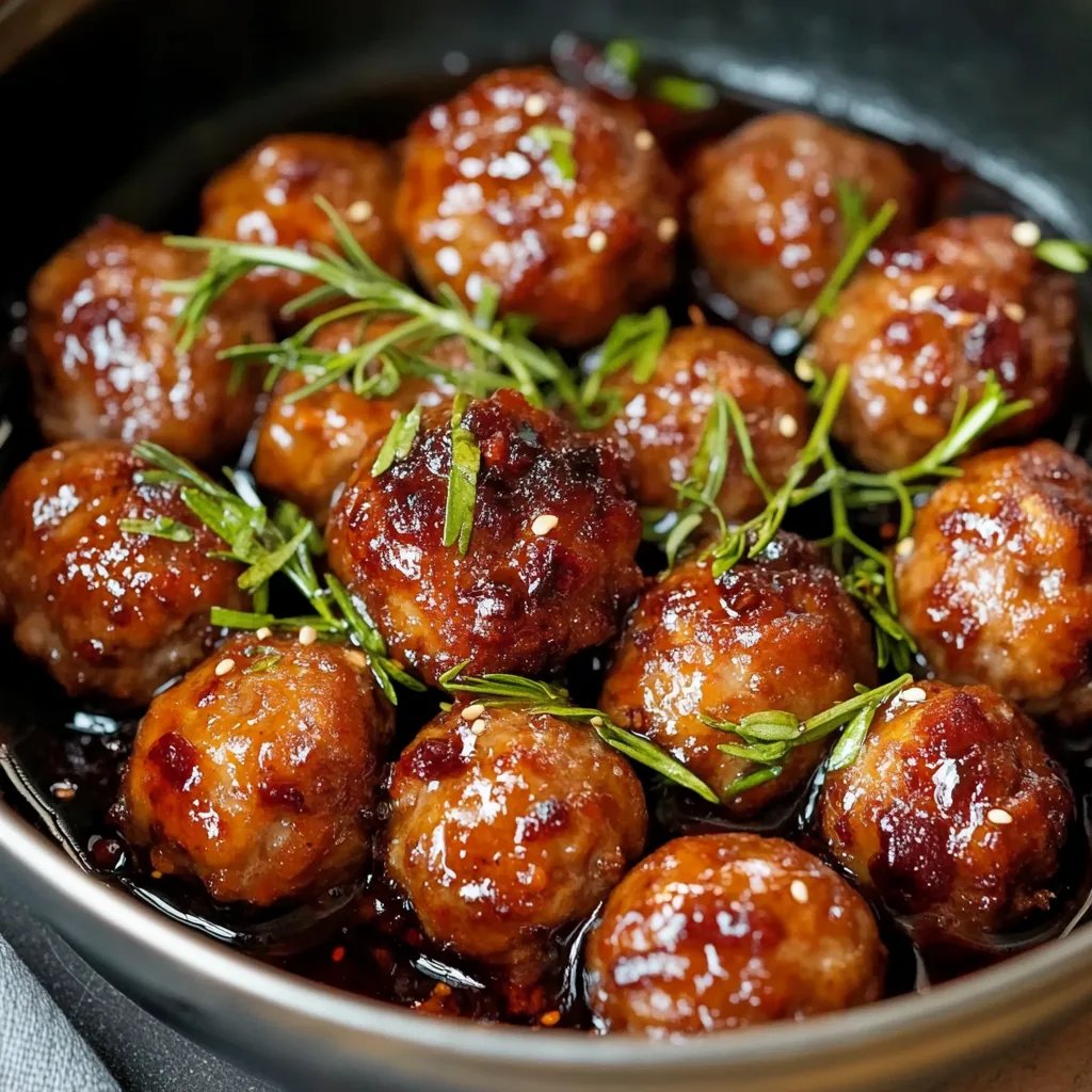 Sweet and Spicy Cranberry Orange Meatballs