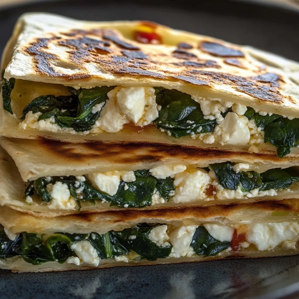 Spinach and Feta Quesadillas
