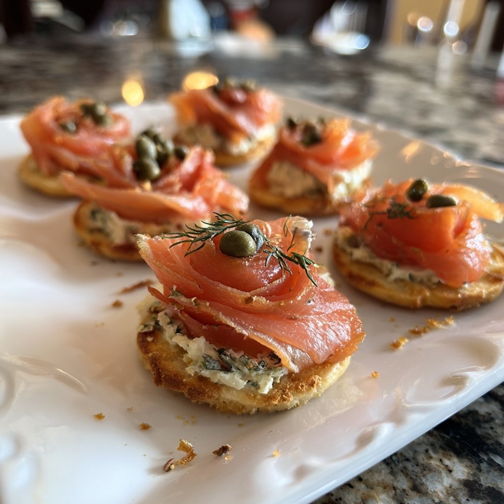 Smoked Salmon Rose Canapés