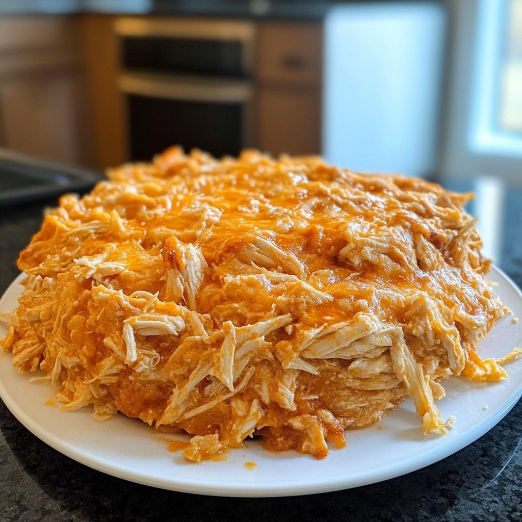Healthy Crockpot Buffalo Chicken Dip