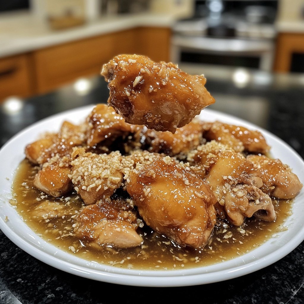 Caramelised Soy Chicken in Garlic Ginger Broth with Rice