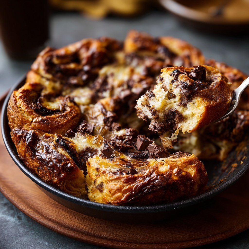Chocolate Croissant Breakfast Bake