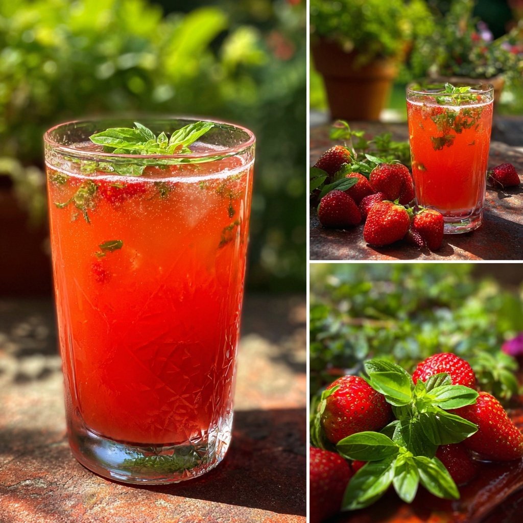 Strawberry Basil Spring Lemonade