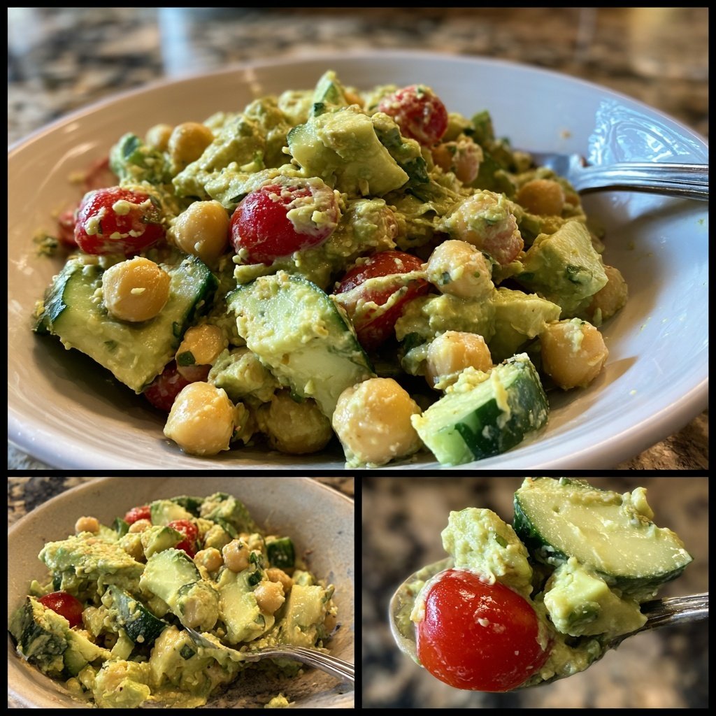 Healthy & Light Avocado Chickpea Salad