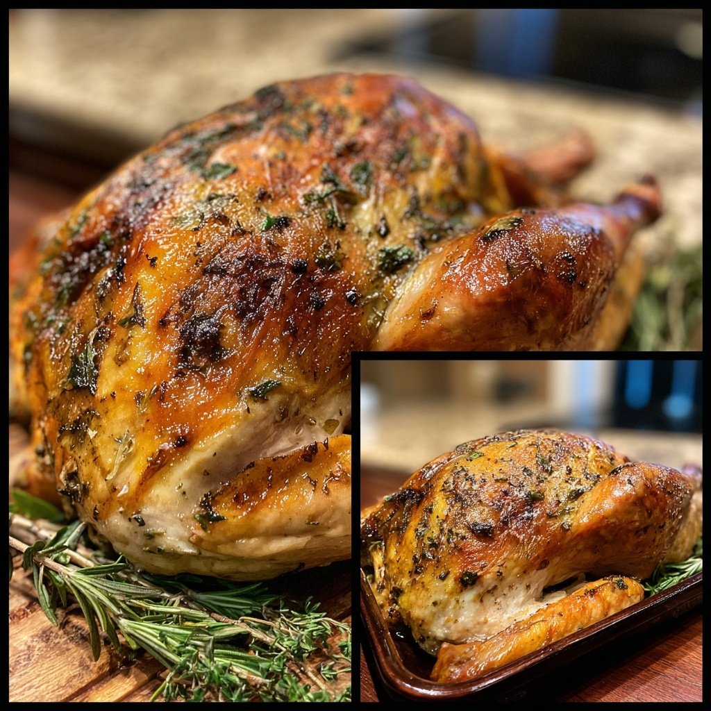 Seasonal & Festive Thanksgiving Herb Stuffed Turkey
