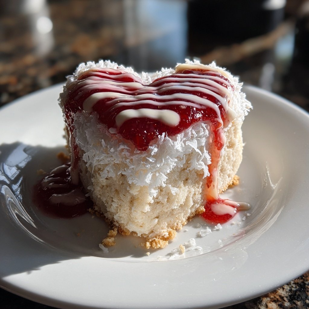 Mini Heart Cake with Coconut Cream