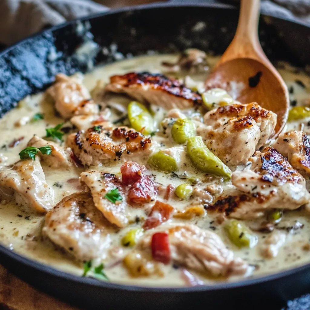 Creamy Pepperoncini Chicken Skillet