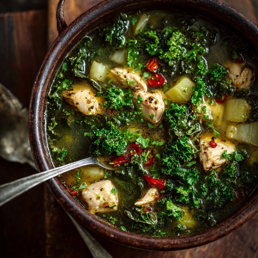 Healthy Chicken And Kale Soup