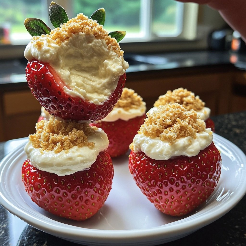 Cheesecake Stuffed Strawberries